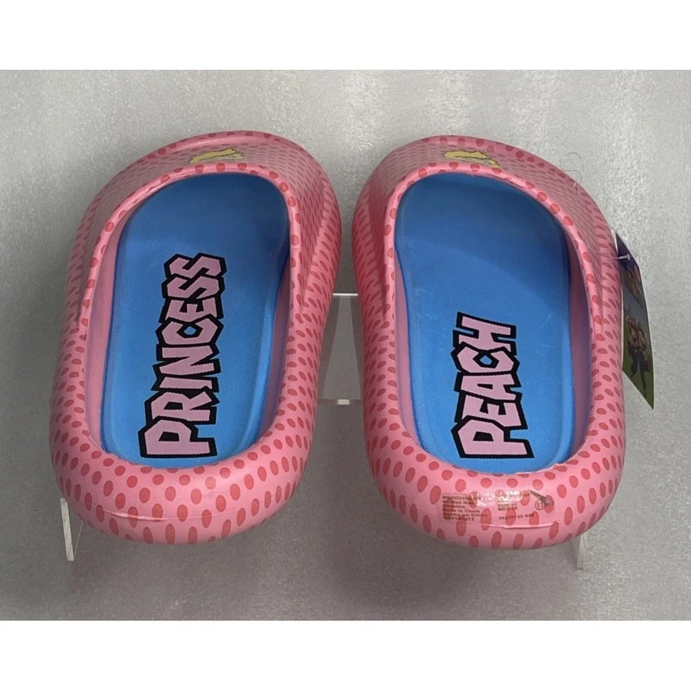 Ground Up Princess Peach Slides Slip On Pink Sandals Super Mario Women's Size 11